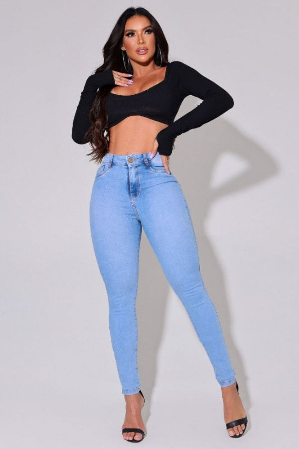 Calça Jeans Feminina Modeladora Skinny Clara Mônaco