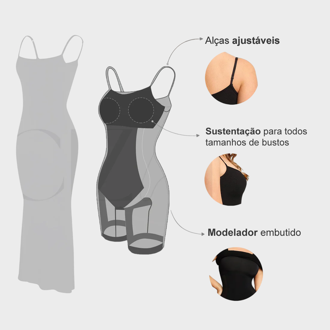 Vestido Seduction - (Modelador 3 em 1)