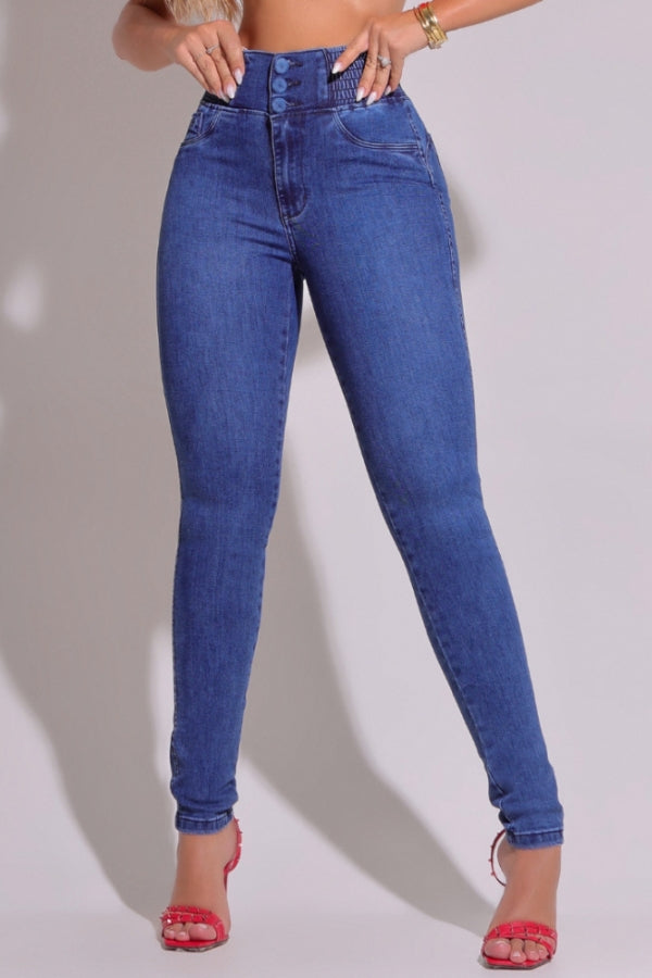 Calça Jeans Feminina Skinny Cós dos Sonhos Dubai