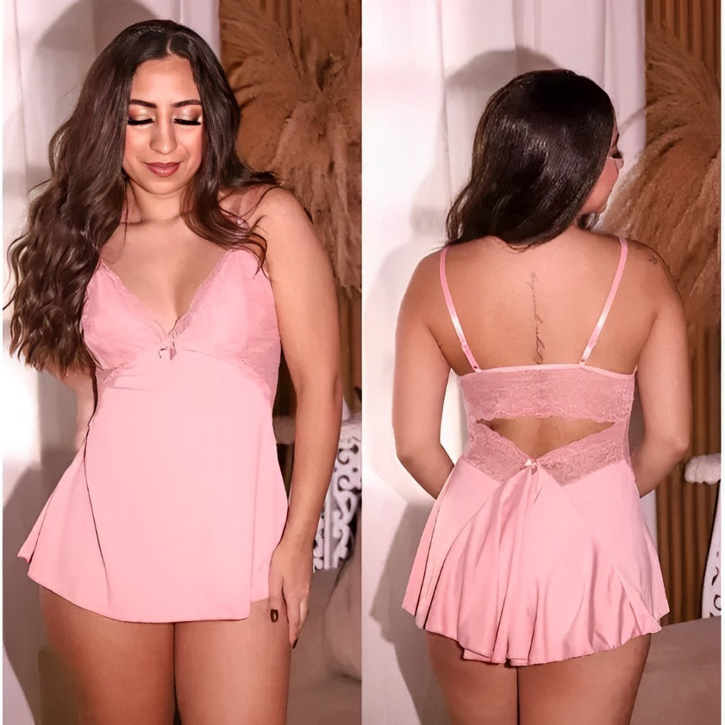 Kit 2 Camisolas Sexy com Renda e Sem Bojo - Costa Nua Sensual