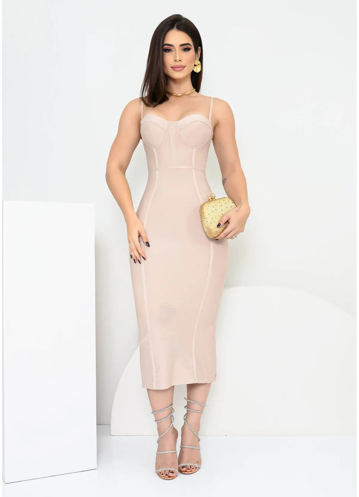 Vestido Bandagem Luxury Midi