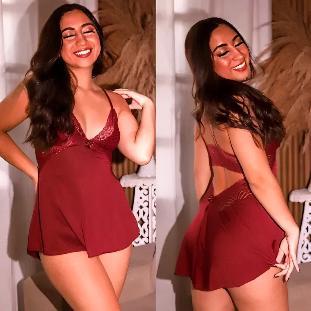 Kit 2 Camisolas Sexy com Renda e Sem Bojo - Costa Nua Sensual