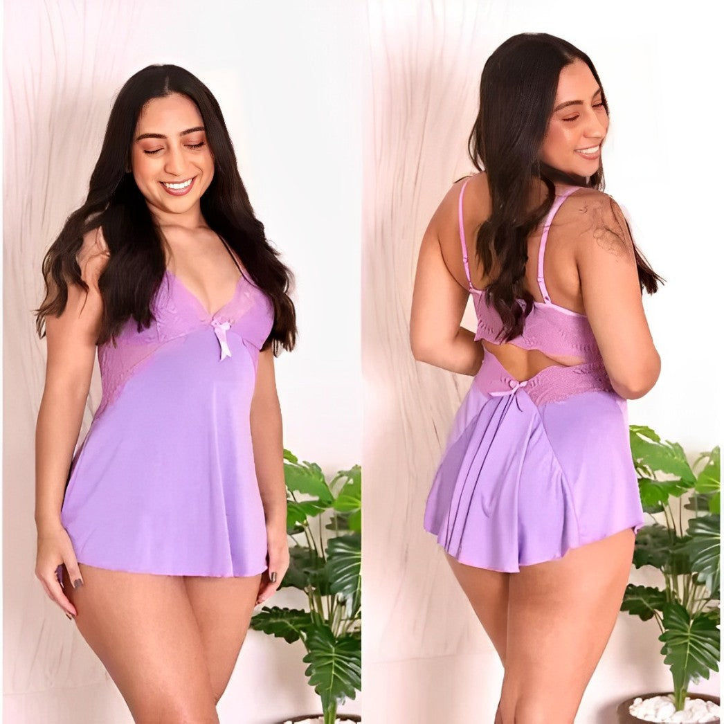 Camisola Sexy com Renda e Sem Bojo - Costa Nua Sensual